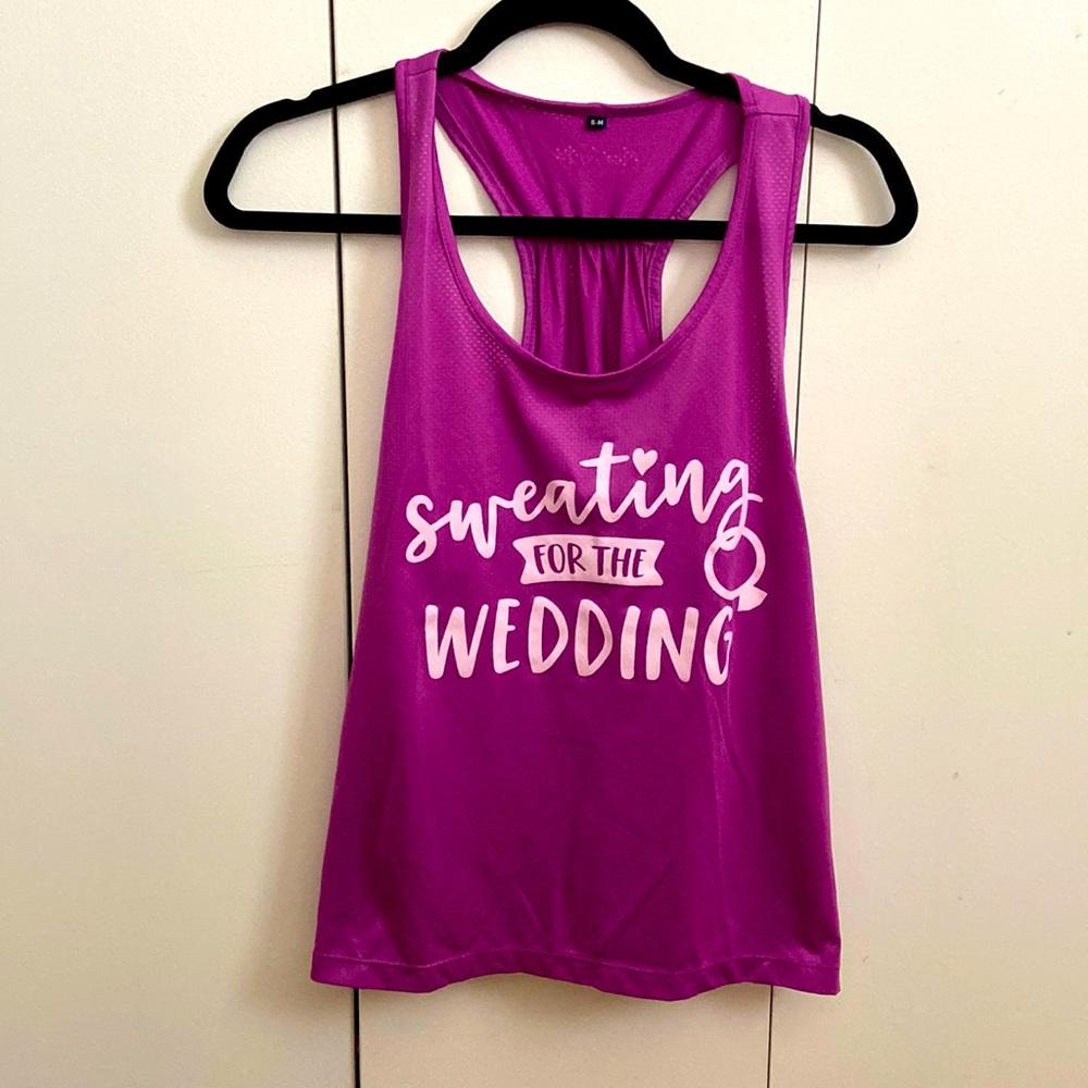 Sweating for the wedding workout tank